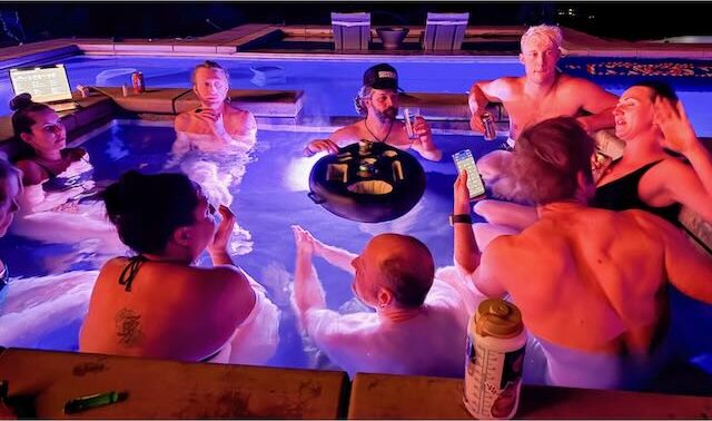 Hot tub under the stars